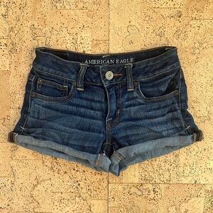 American Eagle Outfitters Blue Jean Super Stretch Shorts